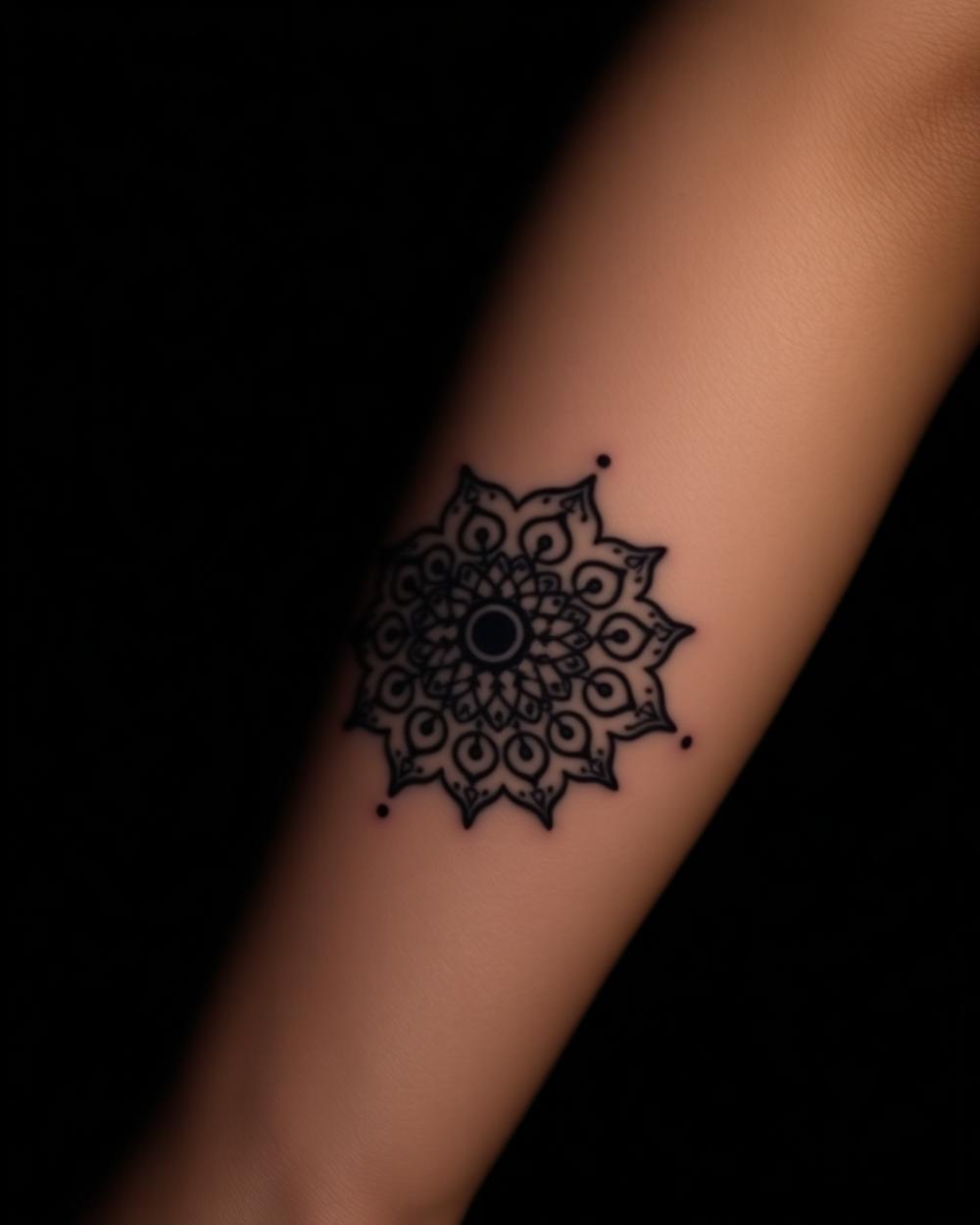 Ornament — mandala na przedramieniu